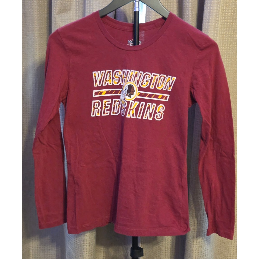 Majestic Washington Redskins Long Sleeve Graphic T-Shirt Women's Size‎ Small Red